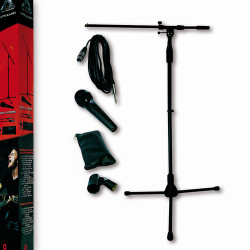 Carson Microphone & Stand Package MPKAMS1 Includes Mic & Carry Case, Boom Mic Stand, Cable & Clip
