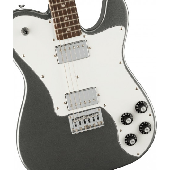 Fender Affinity Series Telecaster Deluxe Laurel Fingerboard White Pickguard Charcoal Frost Metallic