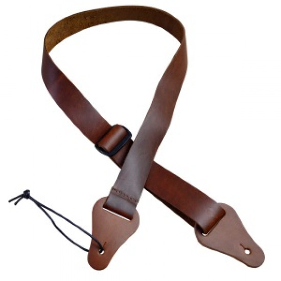 Ukulele Strap Brown Leather Adjustable Slide