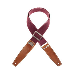 Magrabo Stripe SS SPECIAL Cotton Washed Bordeaux 5 cm terminals Stone Washed Brown, Recta Silver buckle