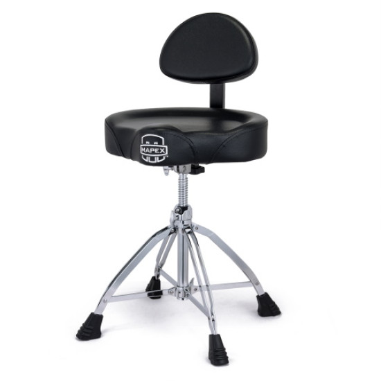 Mapex T875 Drum Throne Stool Saddle Seat with Back Rest