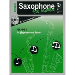 AMEB Saxophone for Leisure Series 1 Grade 1 Bb (Soprano and Tenor) Examination Book and CD