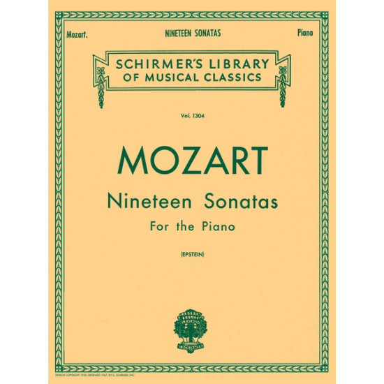 Mozart Nineteen Sonatas for the Piano