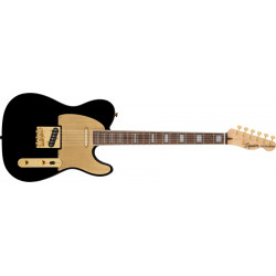 Fender Squier 40th Anniversary Telecaster Gold Edition Laurel Fingerboard Gold Anodized Pickguard Black 