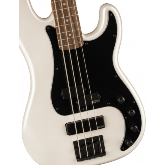 Fender Squier Contemporary Active Precision Bass PH Laurel Fingerboard Black Pickguard Pearl White
