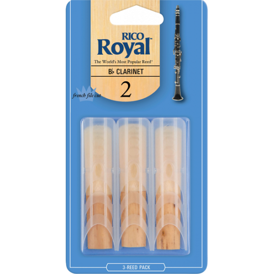 Rico Royal Bb Clarinet Reeds 3-Pack Size 2